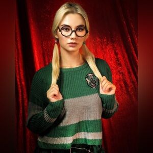 Slytherin Harry Potter Green and Gray Women's Sweater